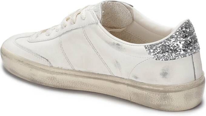 Golden Goose Leren sneakers met glinsterende hiel White Dames