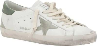 Golden Goose Leren sneakers met suède inzetstukken en geborduurd monogram White Heren