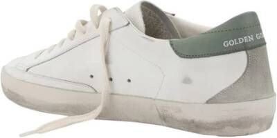 Golden Goose Leren sneakers met suède inzetstukken en geborduurd monogram White Heren