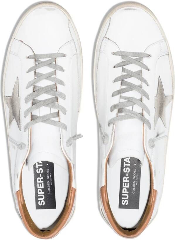 Golden Goose Leren Ster Suede Hak Sneakers White Heren