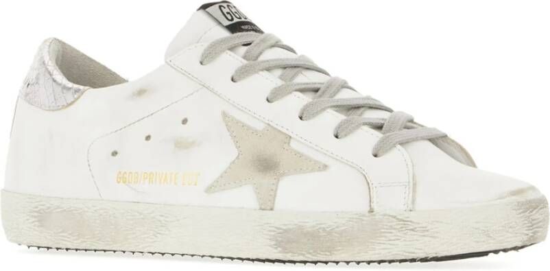 Golden Goose Leren Sterrenprint Hak Sneakers White Dames