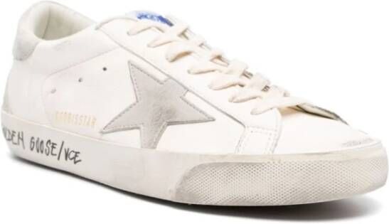 Golden Goose Leren Super Star Sneakers Beige Heren