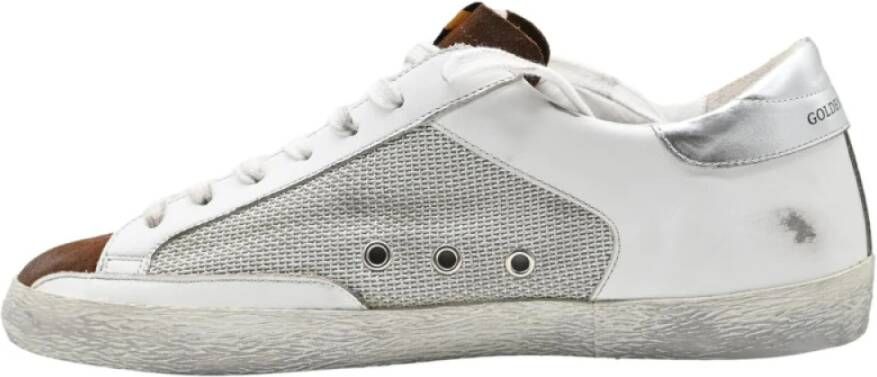 Golden Goose Licht Zilver Wit Kastanje Sneakers White Heren