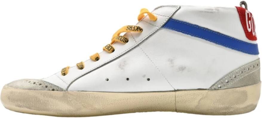 Golden Goose Luipaard Klassieke Sneakers Wit Blauw Rood Multicolor Dames