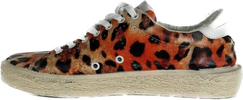 Golden Goose Luipaard Textuur Leren Sneakers Multicolor Dames