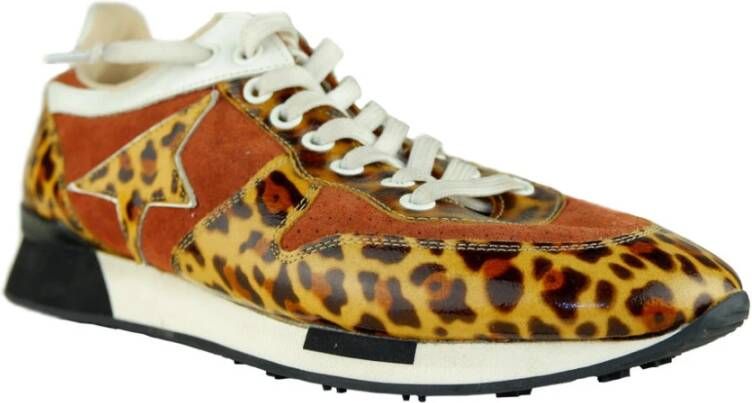 Golden Goose Luipaardprint Leren Sneakers Multicolor Dames