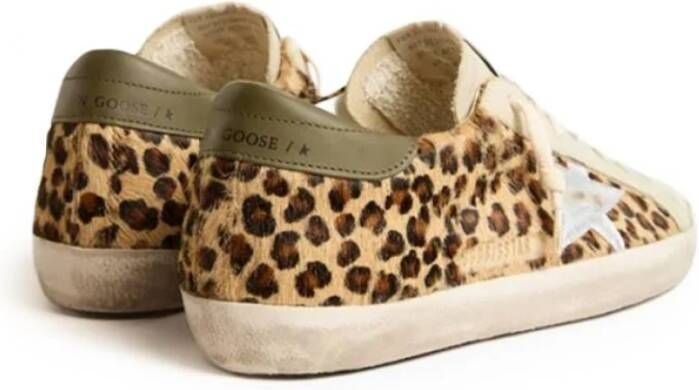 Golden Goose Luipaardprint Sneakers met Grijs Suède Multicolor Dames