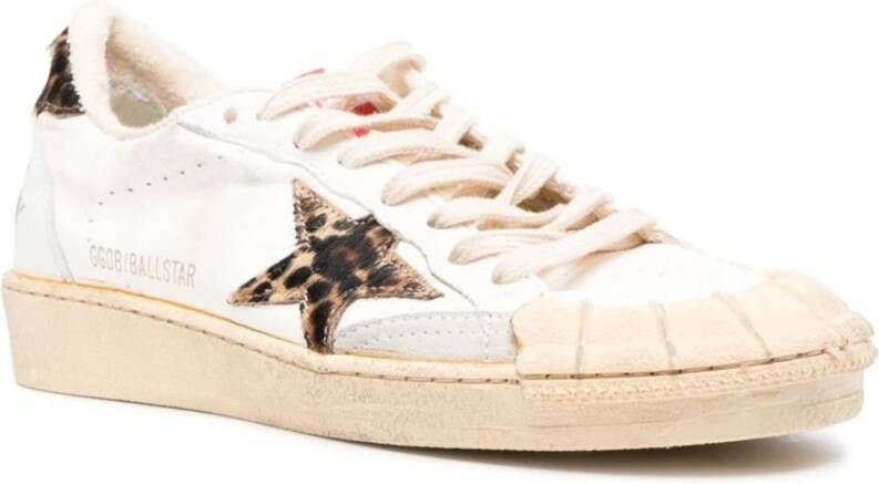 Golden Goose Luipaardprint Sneakers Wit White Dames