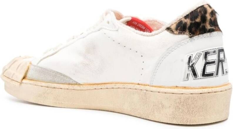 Golden Goose Luipaardprint Sneakers Wit White Dames