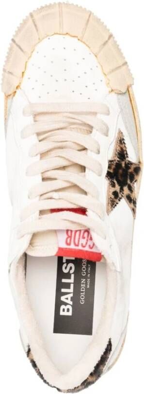 Golden Goose Luipaardprint Sneakers Wit White Dames