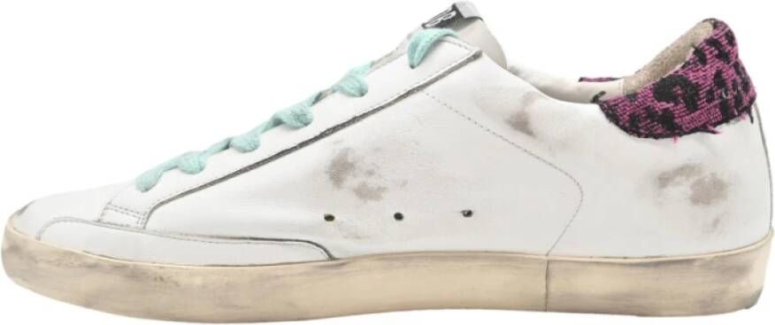 Golden Goose Luipaardprint Sneakers Wit Ice Fuxia Zwart White Dames