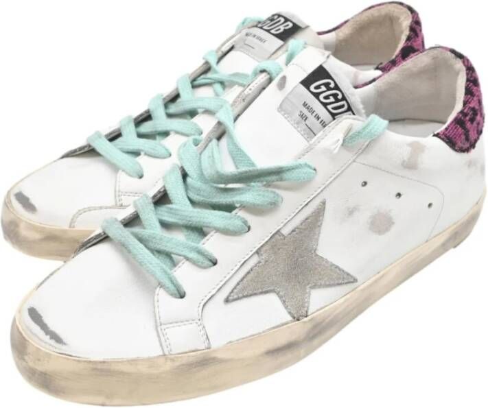 Golden Goose Luipaardprint Sneakers Wit Ice Fuxia Zwart White Dames