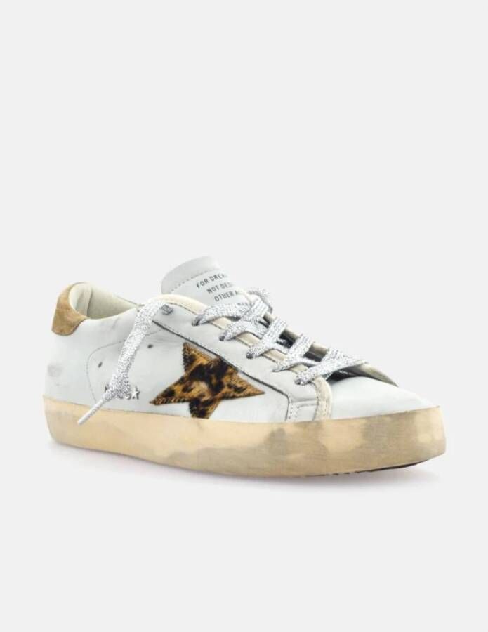 Golden Goose Luipaardprint Ster Sneakers Blauw Blue Dames