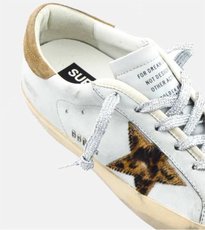 Golden Goose Luipaardprint Ster Sneakers Blauw Blue Dames