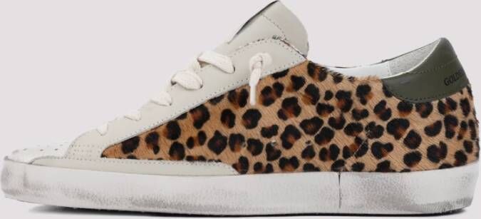 Golden Goose Luxe Leren Sneakers in Beige Bruin Zwart Multicolor Dames