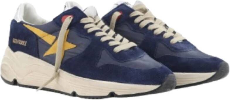 Golden Goose Marineblauw Suède Hardloopschoenen Multicolor Heren