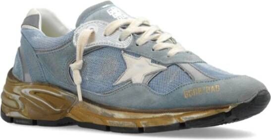 Golden Goose Metallic Finish Sneakers Blue Dames