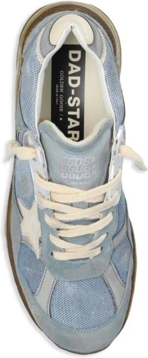 Golden Goose Metallic Finish Sneakers Blue Dames