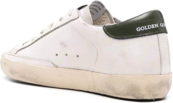 Golden Goose Witte Leren Sneakers Ronde Neus White Dames