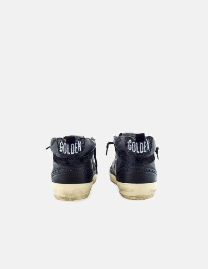 Golden Goose Mid Star Glitter Leren Sneakers Black Dames