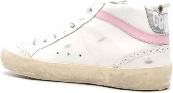 Golden Goose Mid Star Leren Hoge Sneakers White Dames