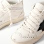 Golden Goose Mid Star Leren Sneakers Wit Zwart White Dames - Thumbnail 3