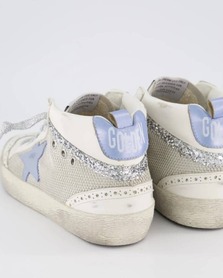 Golden Goose Mid Star Sneaker Wit Blauw Multicolor Dames