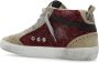 Golden Goose Burgundy Leren Mid Star Sneakers Red Dames - Thumbnail 8