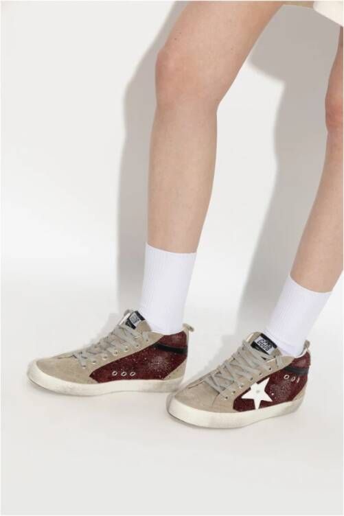 Golden Goose Mid Star Sneakers Red Dames