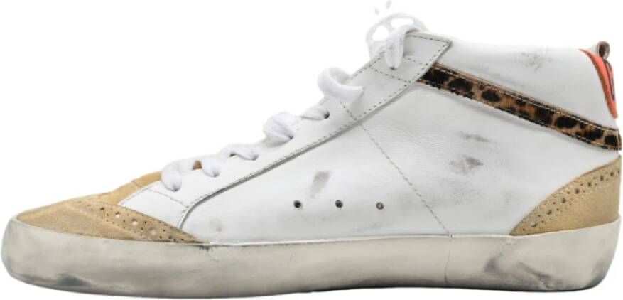 Golden Goose Mid Star Suede Sneakers Wit Zilver Multicolor Dames