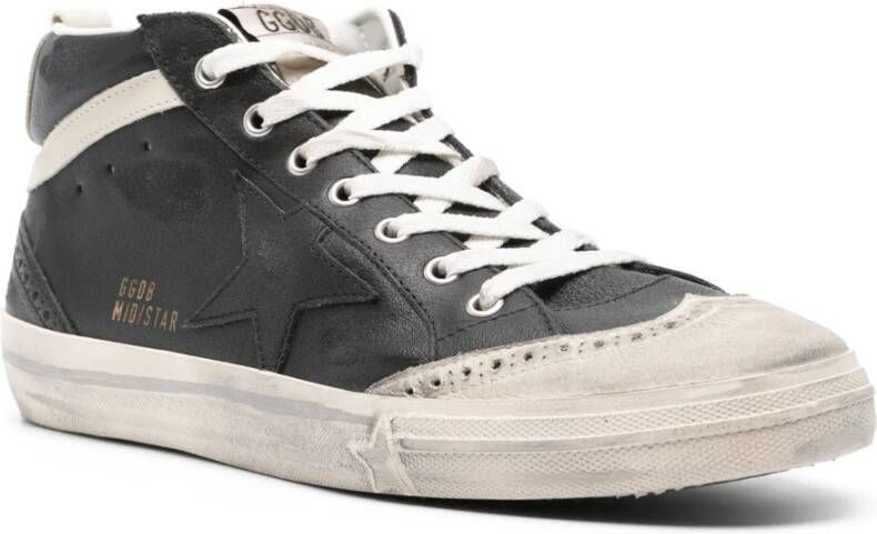 Golden Goose Mid Star Zwart Nabuk Sneakers Black Heren