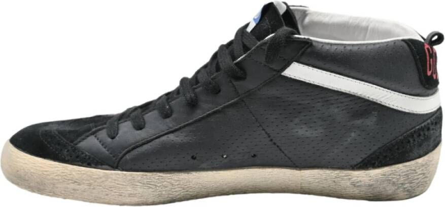 Golden Goose Mid Star Zwarte Sneakers Black Heren