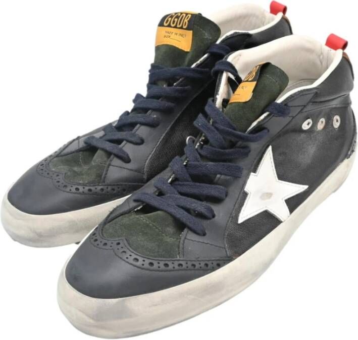 Golden Goose Midstar Dark Brown White Sneakers Gray Dames