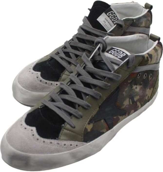 Golden Goose Midstar Military Grey Sneakers Green Dames