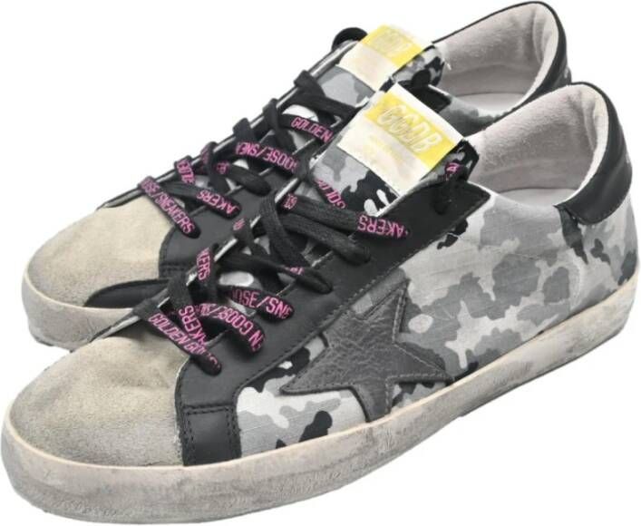 Golden Goose Militair Grijs en Zwart Sneakers Gray Heren