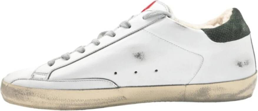 Golden Goose Militaire Ster Wit Groen Sneakers White Heren