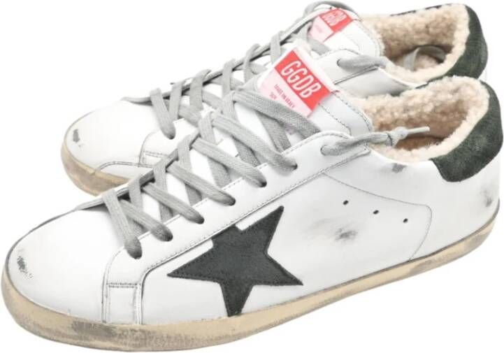 Golden Goose Militaire Ster Wit Groen Sneakers White Heren