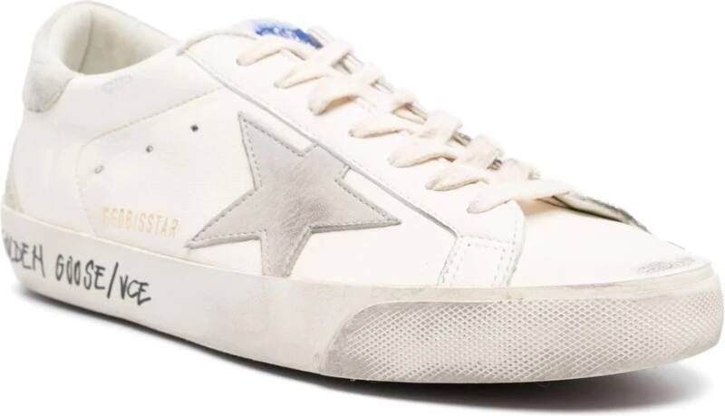 Golden Goose Nabuk Star Suede Casual Sneakers Wit White Heren