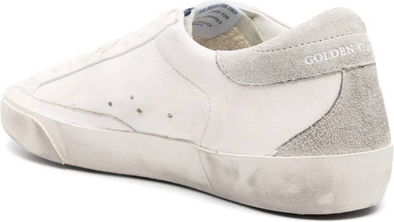 Golden Goose Nabuk Star Suede Casual Sneakers Wit White Heren