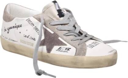 Golden Goose Nappa Bovenwerk Suède Ster Hiel Sneakers White Dames