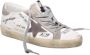 Golden Goose Witte Sneakers Distressed Design Slogan Print Beige Dames - Thumbnail 22