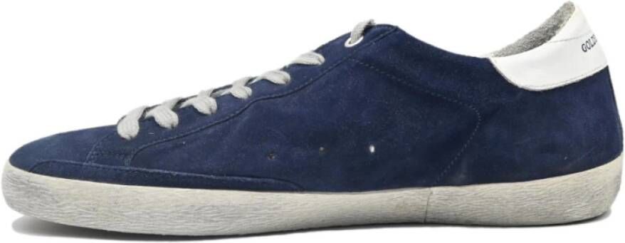 Golden Goose Navy Blue Superstar Sneakers Blue Heren