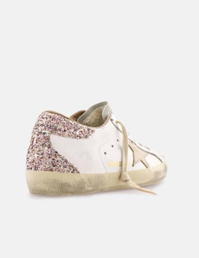 Golden Goose Nude Ster Glitter Hiel Sneakers White Dames