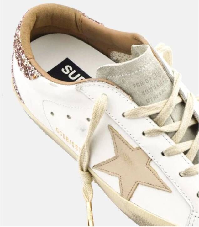 Golden Goose Nude Ster Glitter Hiel Sneakers White Dames