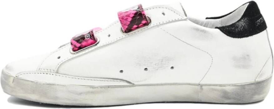 Golden Goose Old School White Silver Glitter Star Sneakers White Dames