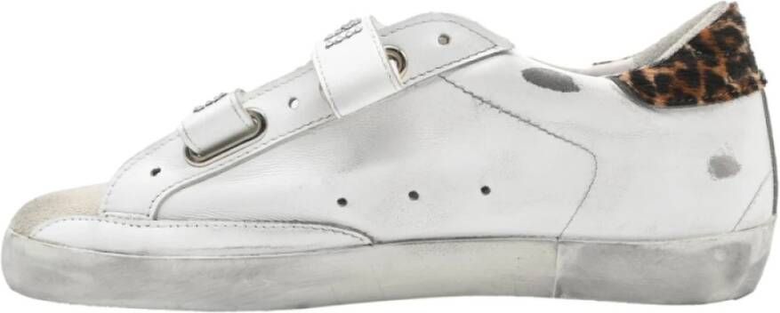 Golden Goose Old School Wit Zwart Ster Luipaard White Dames