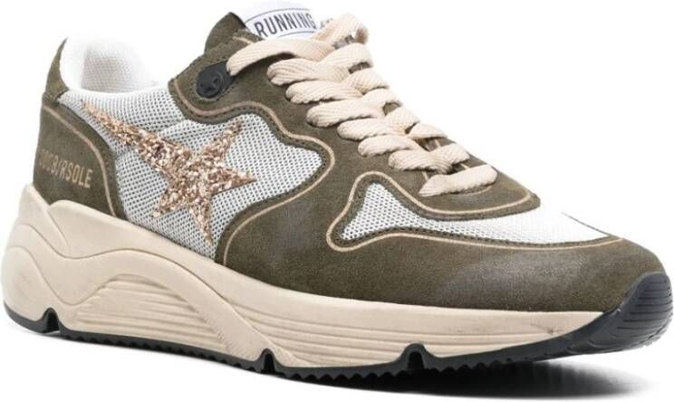 Golden Goose Olijfgroene Chunky Sole Sneakers Green Dames