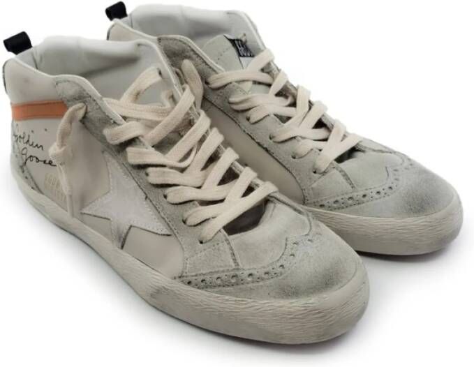 Golden Goose Oranje details hoge sneakers White Heren