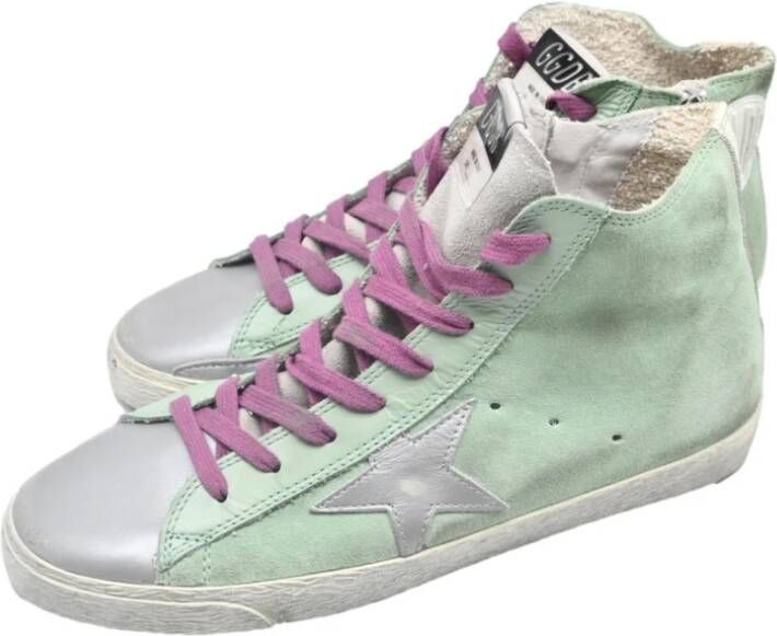 Golden Goose Paarse Francy Sneakers met Rits Green Dames