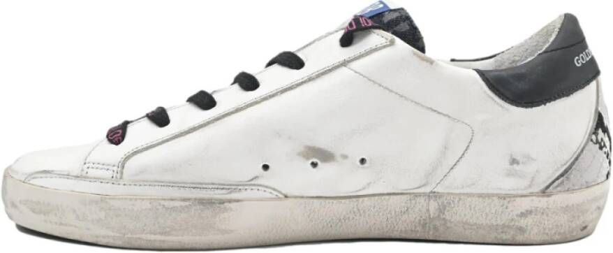 Golden Goose Phyton Silver Star Black Sneakers White Dames